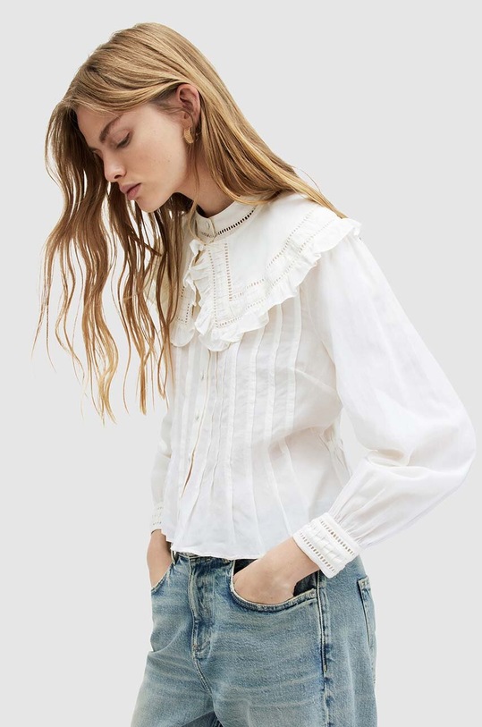 AllSaints koszula OLEA TOP WM506Z biały