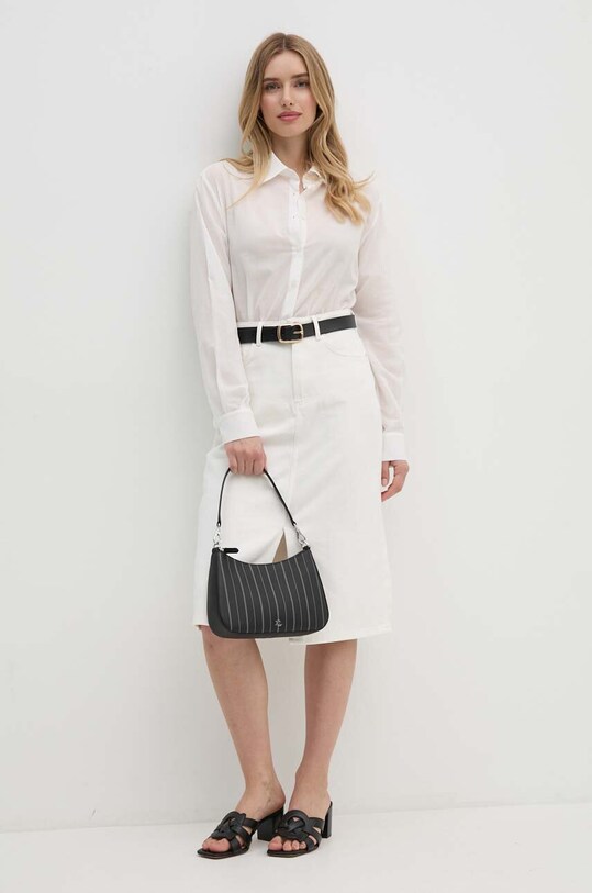 Sisley camasa din bumbac 58N2LQ06V alb SS24