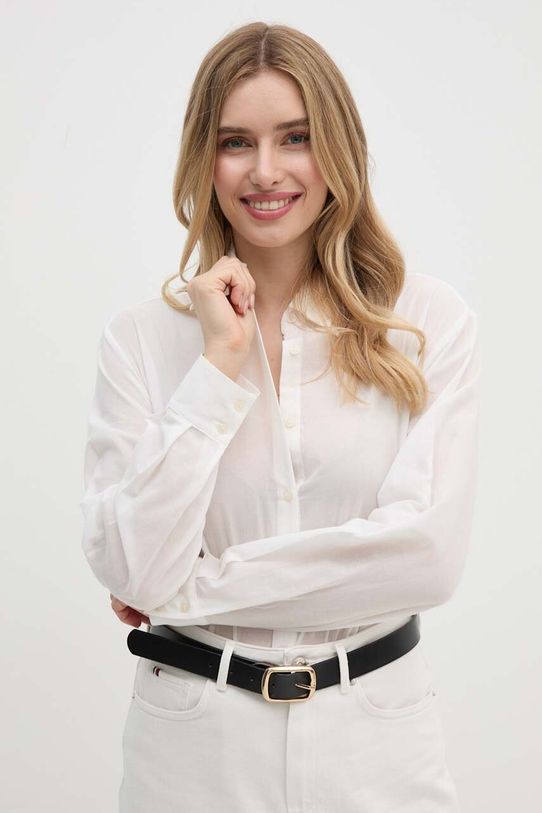 Sisley koszula bawełniana biały 58N2LQ06V