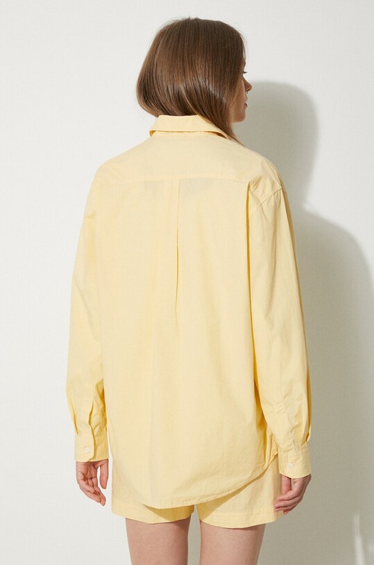Clothing Sporty & Rich cotton shirt SRC Embroidered Oversized Shirt SI006S402SA yellow