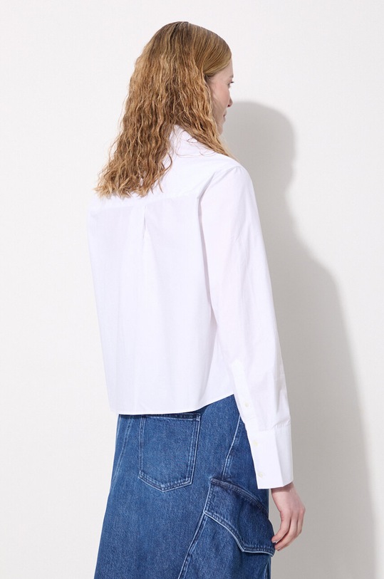 Ρούχα Βαμβακερό πουκάμισο JW Anderson Bow Tie Cropped Shirt SH0312.PG1090.001 λευκό