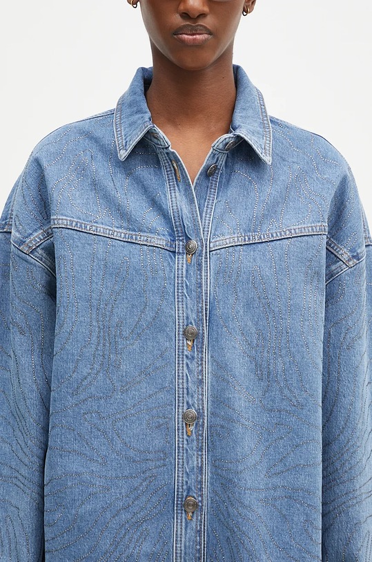 Rotate koszula jeansowa Rhinestone Denim 1126401468 niebieski