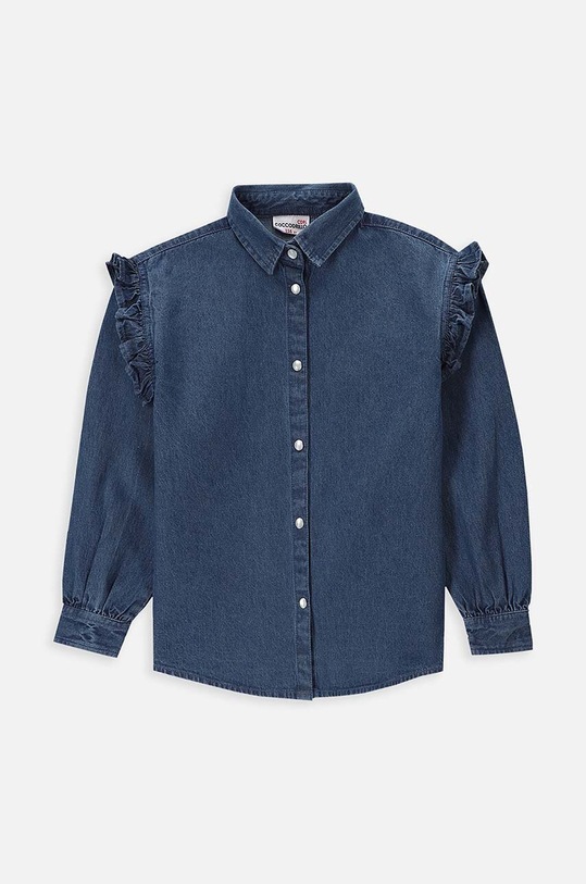 Coccodrillo camasa din denim pentru copii WC4140101SCK albastru SS24