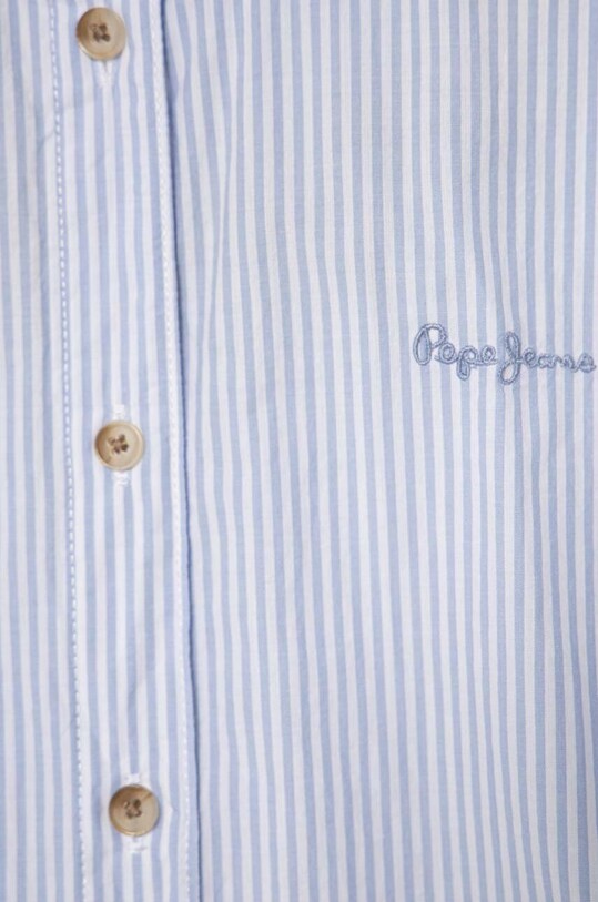 Девочка Детская хлопковая рубашка Pepe Jeans OLYMPIA PG301678 голубой