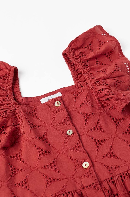 Παιδική βαμβακερή μπλούζα zippy 3105930401 μπορντό