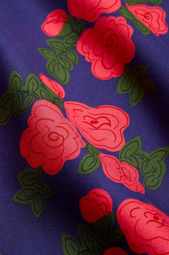 Детская хлопковая рубашка Mini Rodini фиолетовой 2412010160