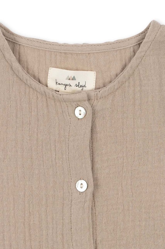Detská bavlnená košeľa Konges Sløjd béžová KS100614