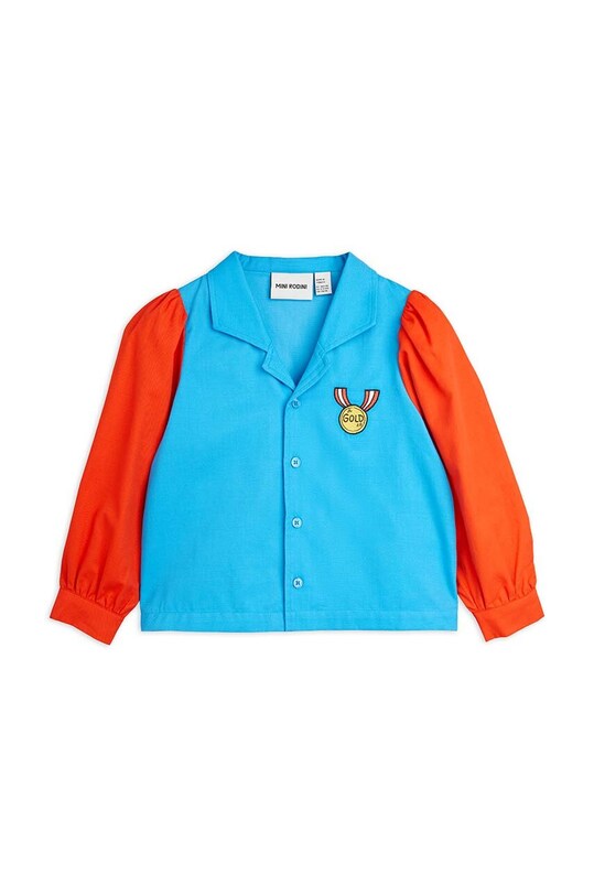 Mini Rodini koszula bawełniana dziecięca Medal casual niebieski 2422010300