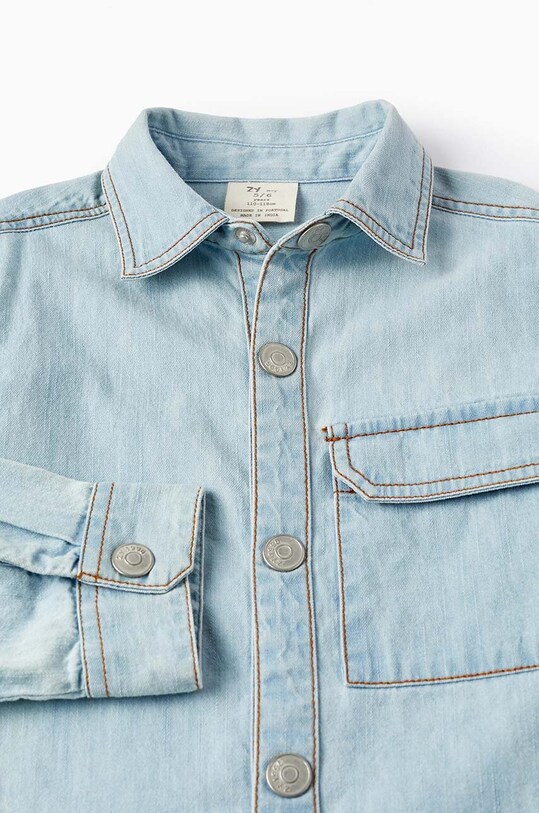 Αγορίστικα Παιδικό βαμβακερό πουκάμισο zippy 3105980202 μπλε