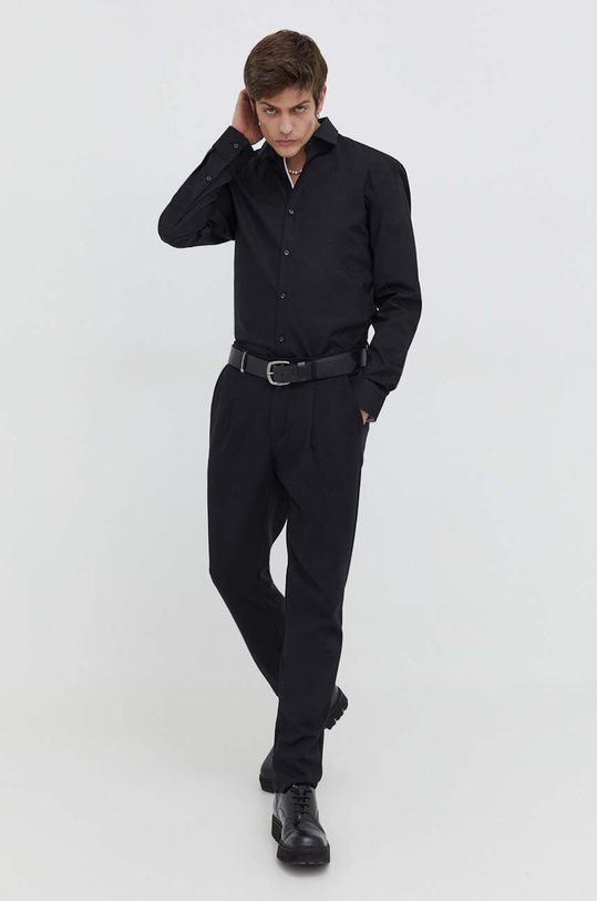 Odzież HUGO koszula bawełniana 50508294 czarny