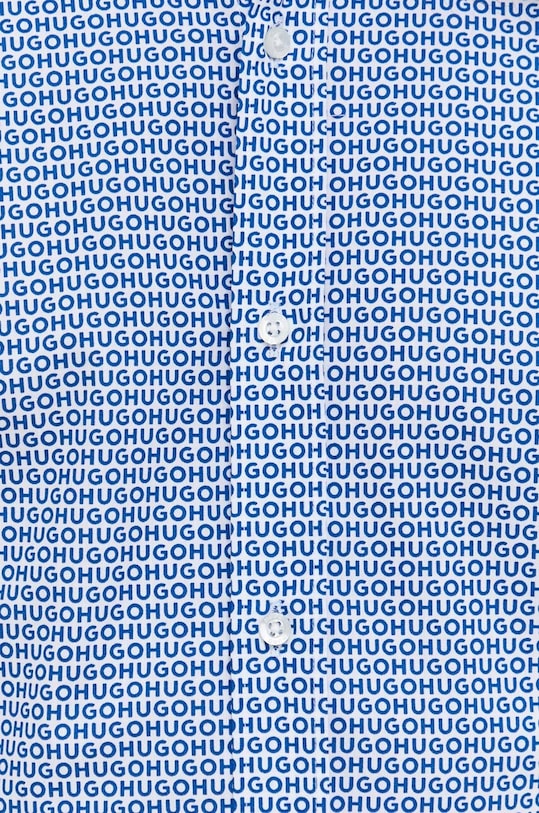 Bavlnená košeľa HUGO 50508305 modrá SS24