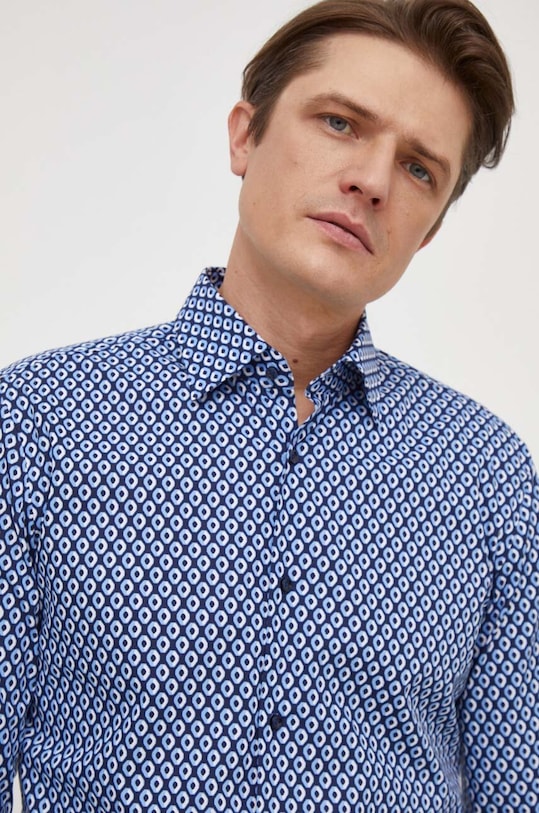 BOSS koszula wzorzyste granatowy 50508767