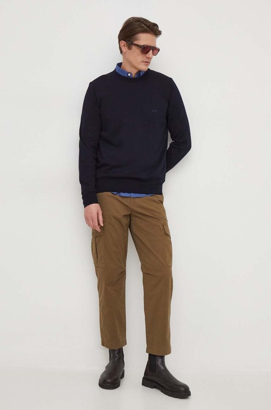 Odzież BOSS koszula bawełniana 50508914 niebieski