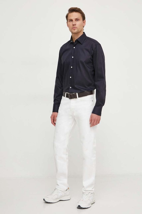 Îmbrăcăminte BOSS cămașă din bumbac 50511358 bleumarin