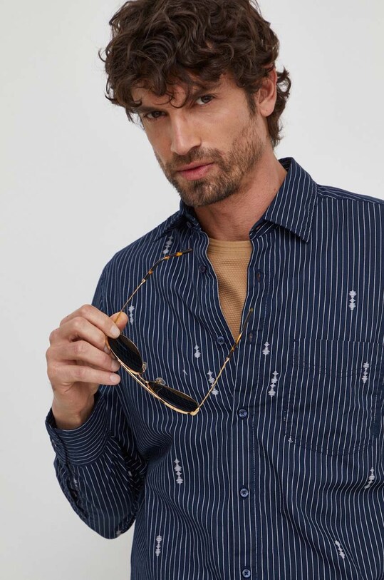 Košile Boss Orange námořnická modř 50505523