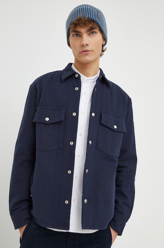 Marc O'Polo kurtka koszulowa bez kaptura granatowy 420721574062