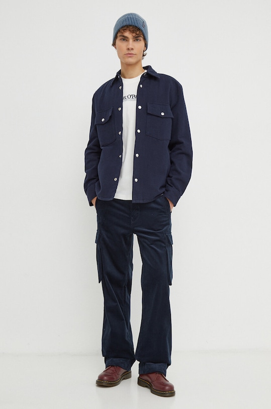 Marc O'Polo kurtka koszulowa 420721574062 granatowy SS24