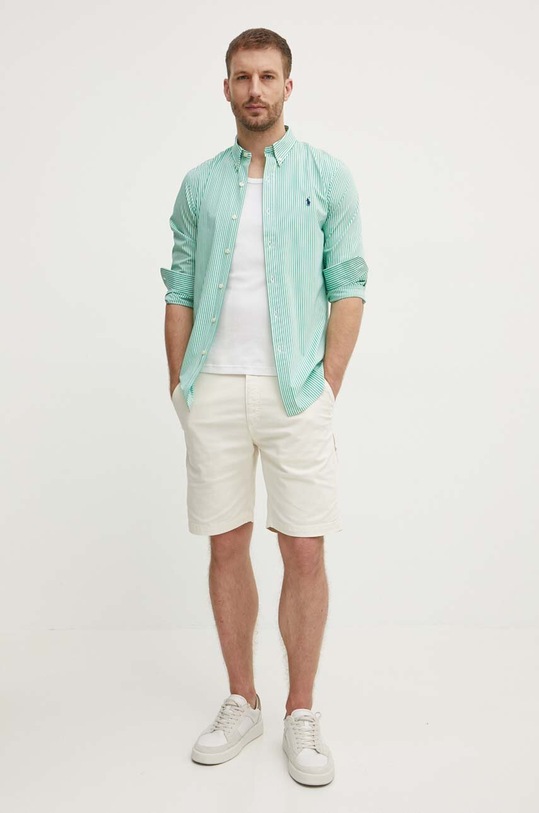 Košeľa Polo Ralph Lauren 710929344 zelená SS25