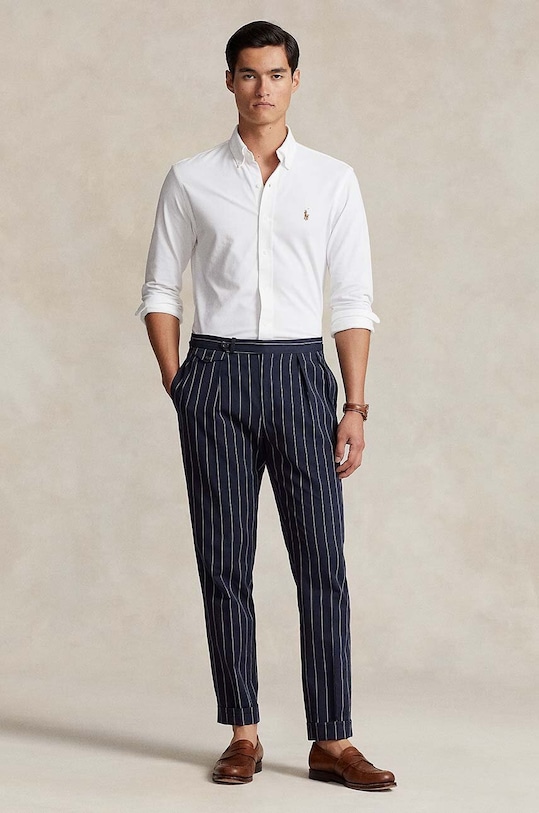 Дрехи Памучна риза Polo Ralph Lauren 710932545 бял