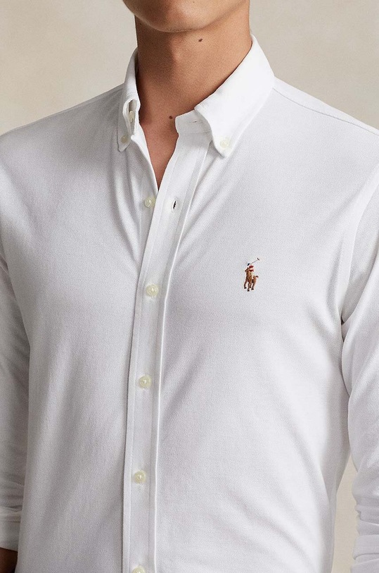Памучна риза Polo Ralph Lauren бял 710932545