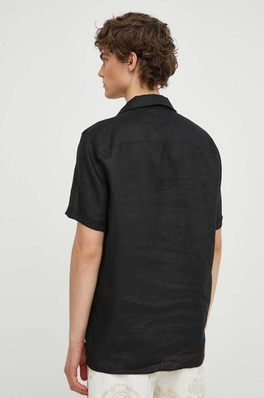 Odzież Drykorn koszula lniana BIJAN_2 47356.126004 czarny