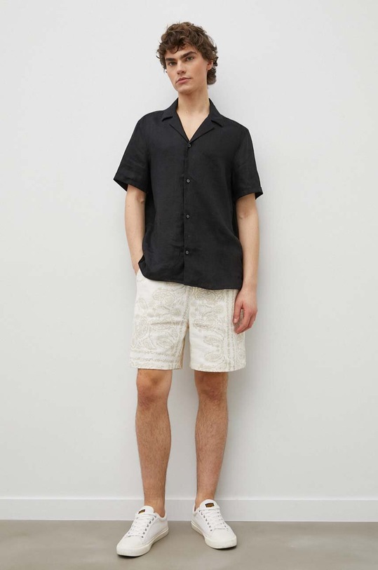 Drykorn koszula lniana BIJAN_2 47356.126004 czarny
