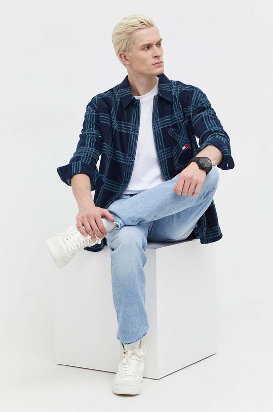 Tommy Jeans koszula polarowa DM0DM18320 granatowy SS24