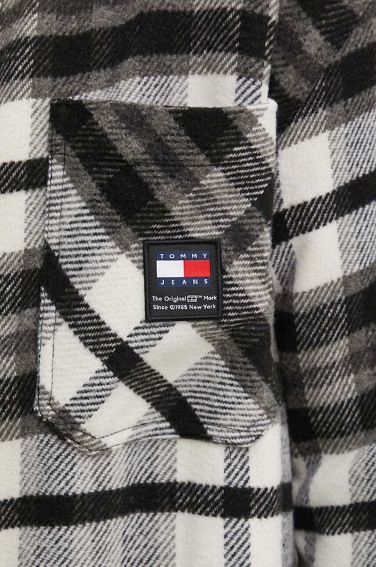 Tommy Jeans camasa TJM FLEECE LINED CHECK SHIRT EXT DM0DM18325 negru SS24