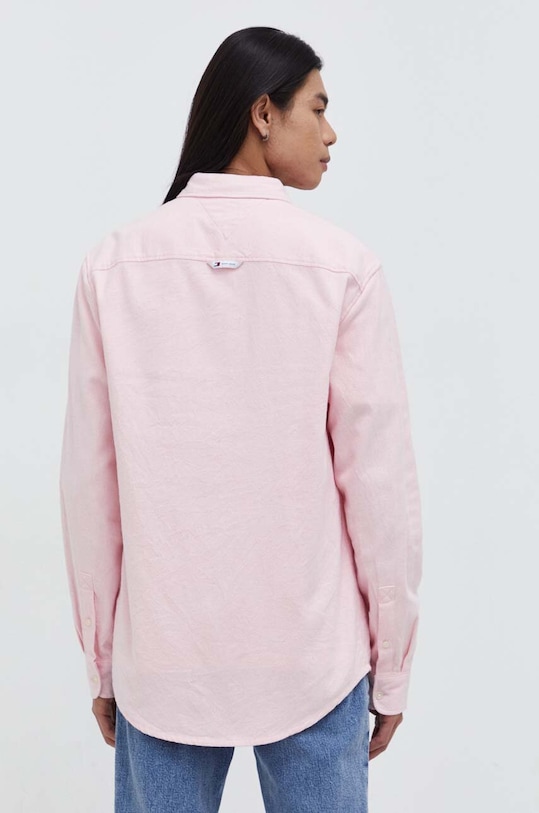 Tommy Jeans koszula bawełniana różowy DM0DM18329