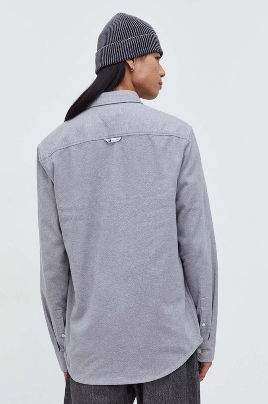 Одежда Хлопковая рубашка Tommy Jeans DM0DM18329 серый