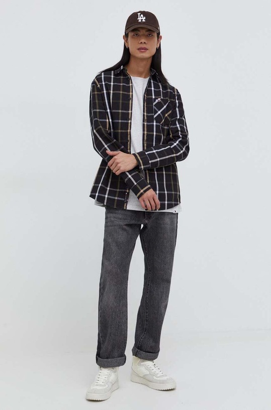 Tommy Jeans koszula bawełniana DM0DM18334 czarny SS24