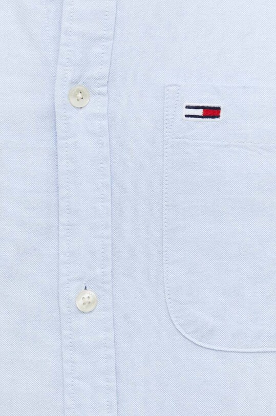 Хлопковая рубашка Tommy Jeans DM0DM18335 голубой SS24