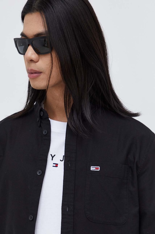 Tommy Jeans koszula bawełniana DM0DM18335 czarny