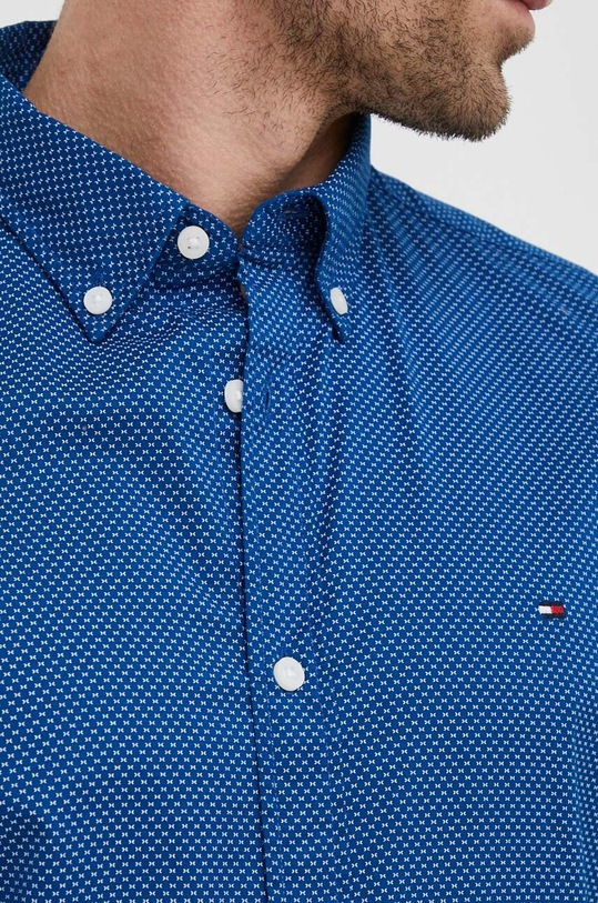 Bavlnená košeľa Tommy Hilfiger MW0MW33762 modrá SS24