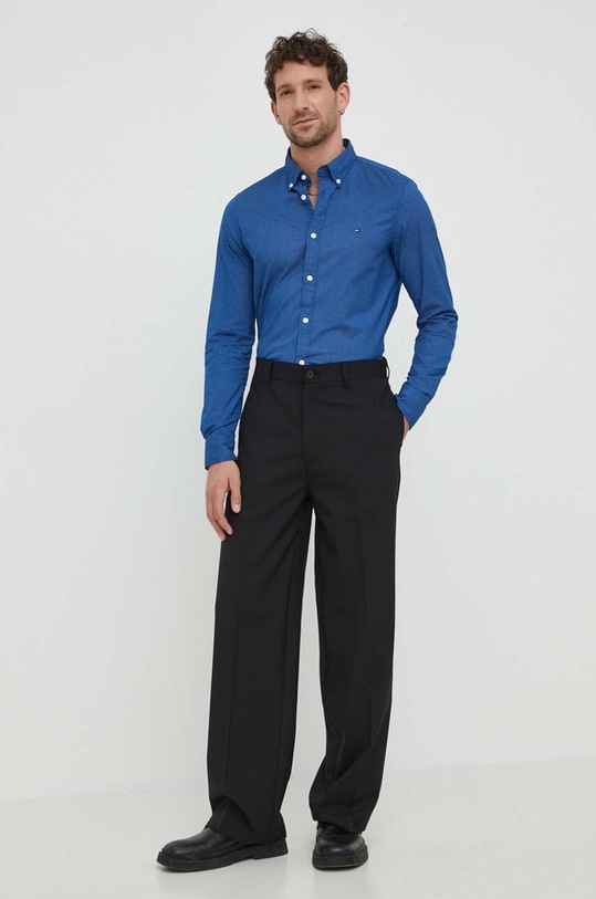 Oblečenie Bavlnená košeľa Tommy Hilfiger MW0MW33762 modrá