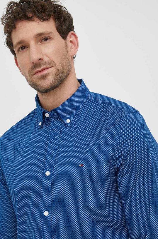 Bavlnená košeľa Tommy Hilfiger MW0MW33762 modrá