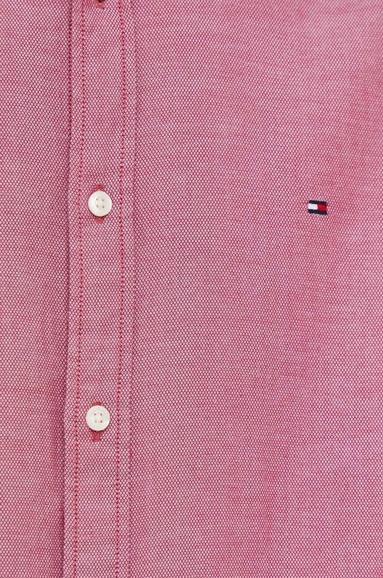 Tommy Hilfiger koszula bawełniana MW0MW33782 bordowy SS24