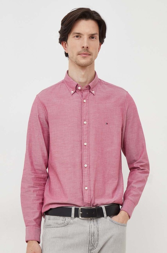 Košile Tommy Hilfiger MW0MW33782 burgundské