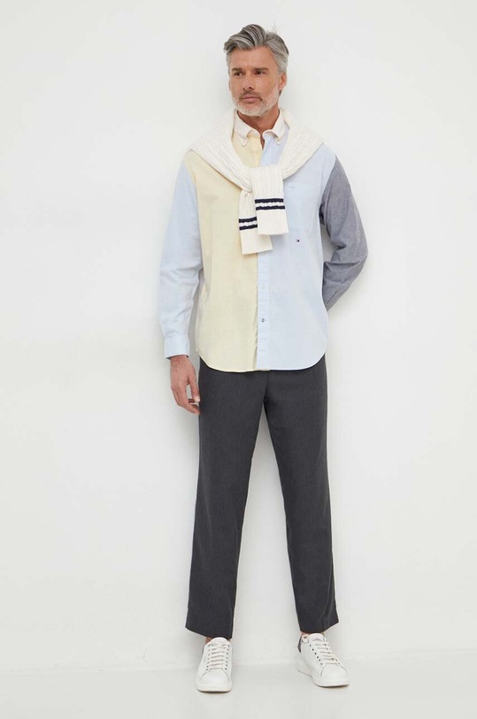 Košeľa Tommy Hilfiger MW0MW33791 žltá SS24