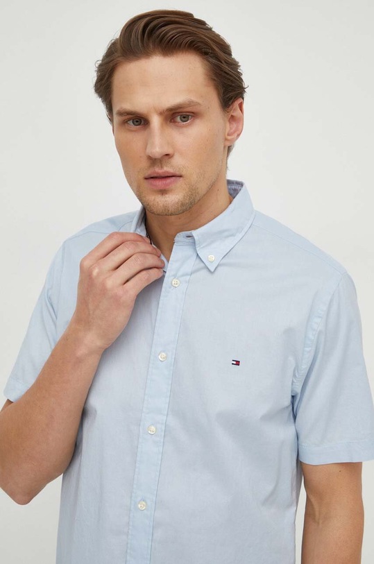 Tommy Hilfiger koszula bawełniana MW0MW33809 niebieski