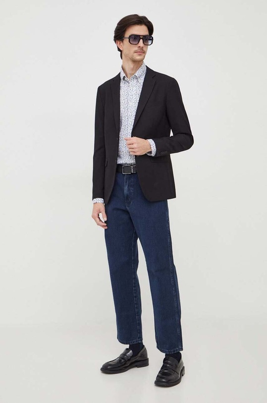 Košile Tommy Hilfiger MW0MW33827 modrá SS24