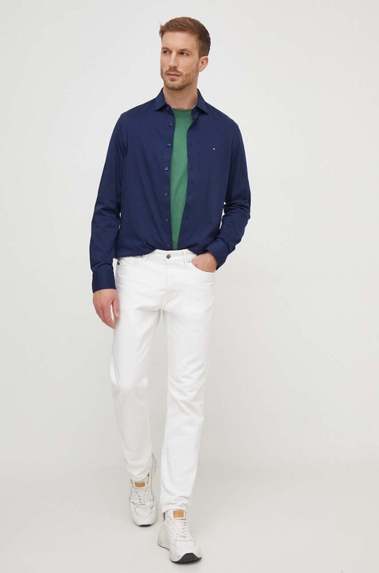 Košile Tommy Hilfiger MW0MW34247 námořnická modř SS24
