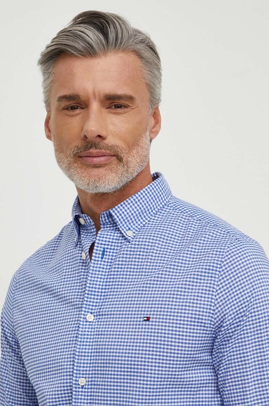 Tommy Hilfiger camicia in cotone MW0MW33764 blu