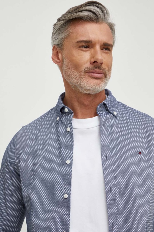 Tommy Hilfiger koszula bawełniana MW0MW33778 niebieski