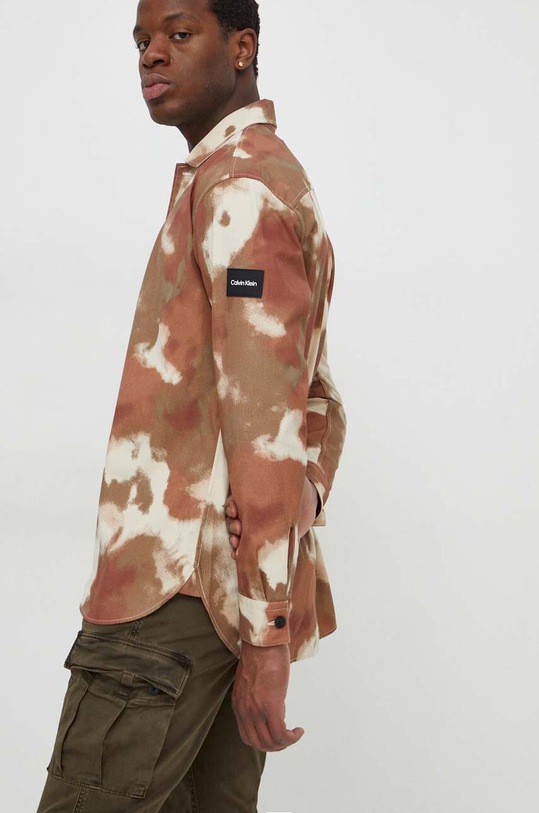 Košile Calvin Klein dlouhý béžová K10K112761