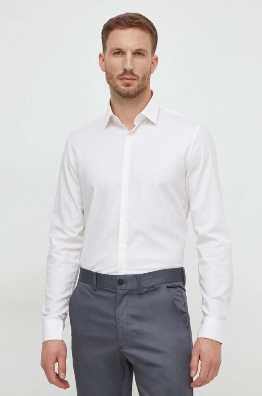 Calvin Klein koszula z elastanem biały K10K112305