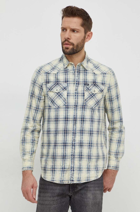 Guess camicia in cotone a quadri multicolore M4RH07.WFXK0