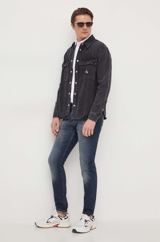 Calvin Klein Jeans kurtka jeansowa J30J324581 czarny SS24