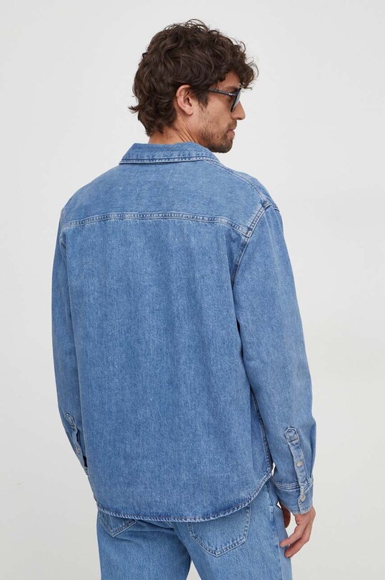 Odzież Calvin Klein Jeans koszula jeansowa J30J324582 niebieski