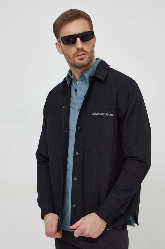 Calvin Klein Jeans koszula bawełniana bawełna czarny J30J324612